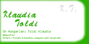 klaudia toldi business card